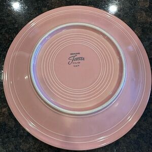 Fiesta Pink Glazed Ceramic Dinner Plate